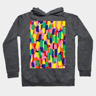 Abstract, Rainbow Colours, Paint Brush Effect Hoodie